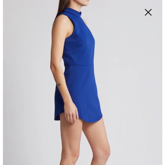 Amanda Uprichard Marshall Mock Neck Cocktail Minidress - Picture 2 of 11